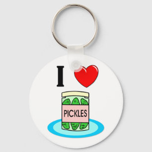 I Love Pickles Keychain