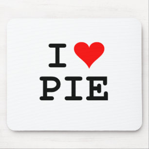 I love pie (black lettering) mouse pad
