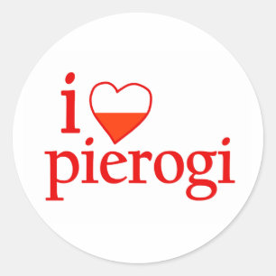 I Love Pierogi Classic Round Sticker