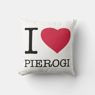 I LOVE PIEROGI THROW PILLOW