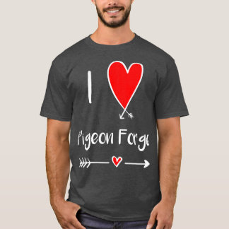 I Love Pigeon Forge Tennessee Great Smoky Heart T-Shirt