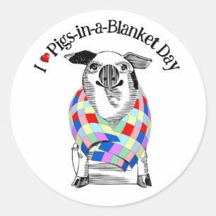 I Love Pigs * National Pig Day Classic Round Sticker