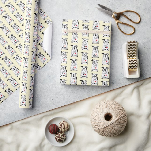 I Love Pigs * National Pig Day Wrapping Paper (Crafts)