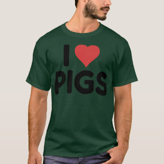 I Love Pigs Premium 3042 T-Shirt