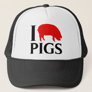 I Love Pigs Trucker Hat