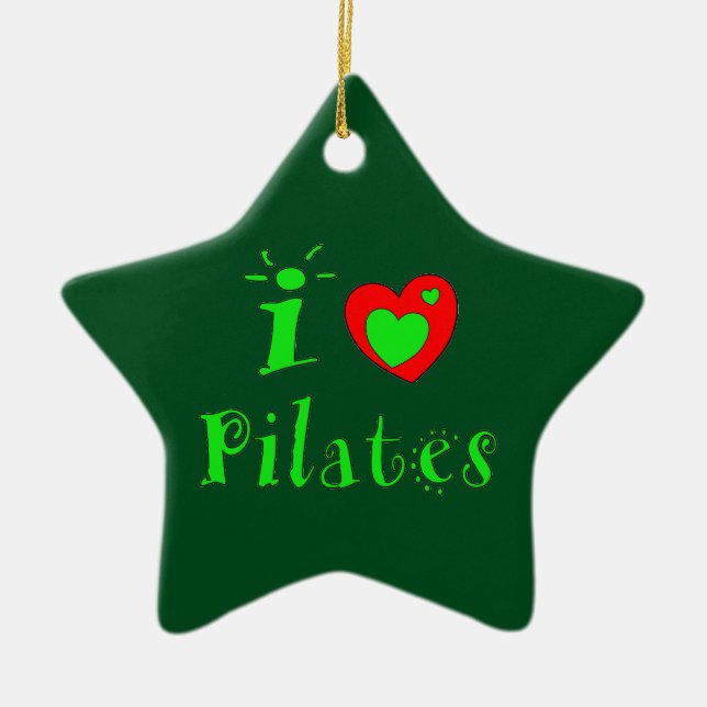 I Love Pilates - Christmas Ornament (Front)