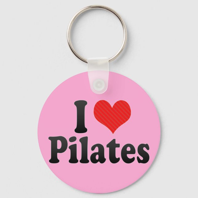 I Love Pilates Keychain (Front)