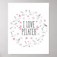 I LOVE PILATES Pilates Poses in shape of a circle