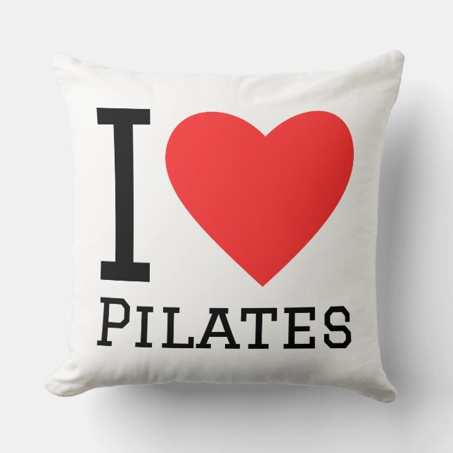 I love pilates throw pillow (Front)