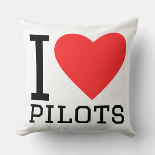 I love pilots throw pillow