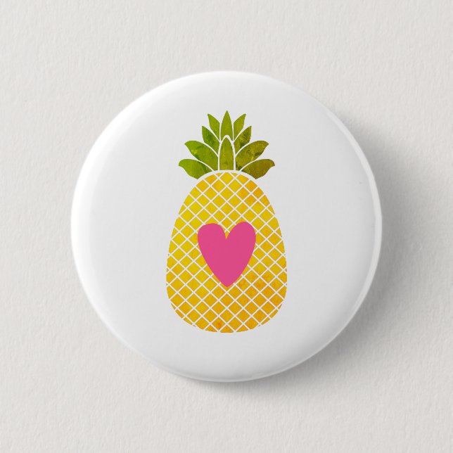 I love Pineapples 2 Inch Round Button (Front)