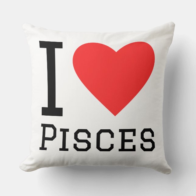 I love pisces throw pillow (Front)