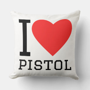 I love pistol throw pillow