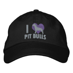 I Love Pit Bulls Embroidered Hat