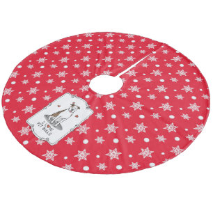 I Love Pit Bulls (lt brindle white 3) Fleece Tree Skirt
