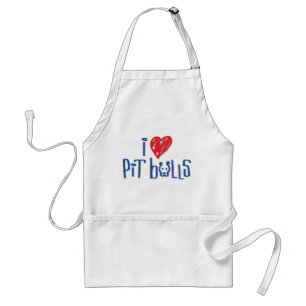 I Love Pit Bulls Standard Apron