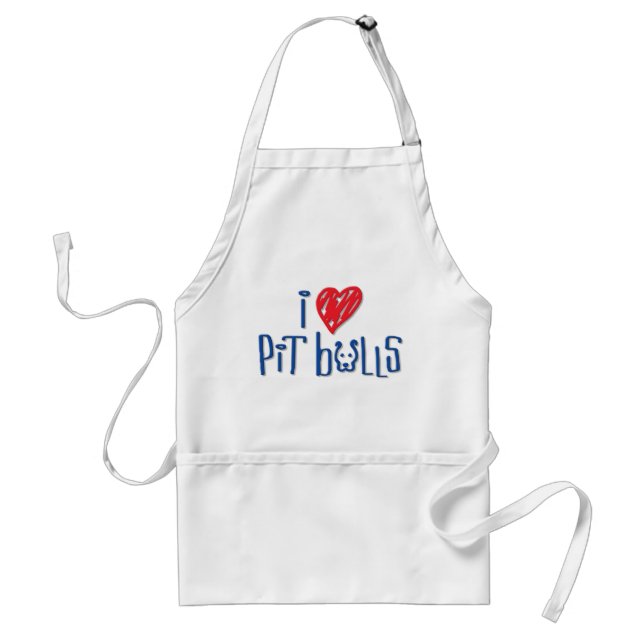 I Love Pit Bulls Standard Apron (Front)