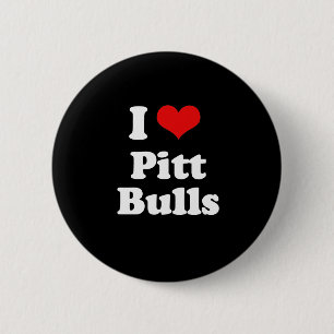 I Love Pitt Bulls 2 Inch Round Button