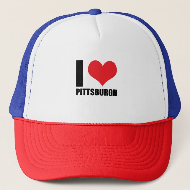 I love Pittsburg  Trucker Hat (Front)