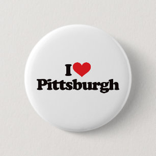 I Love Pittsburgh 2 Inch Round Button