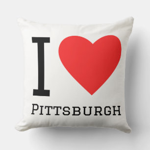 I love Pittsburgh Throw Pillow