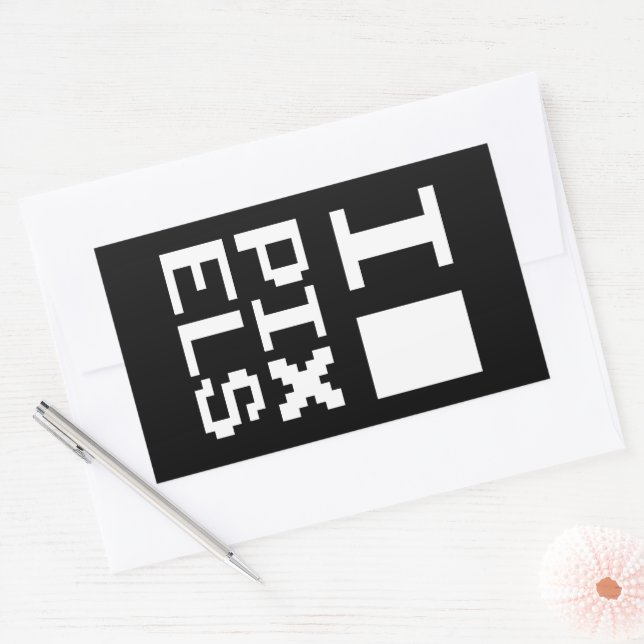 I Love Pixels, geek design, pixel art Sticker (Envelope)