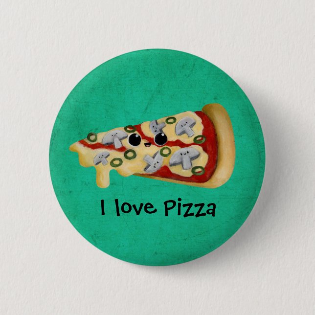 I love Pizza 2 Inch Round Button (Front)