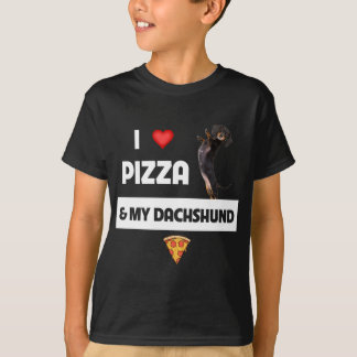 I Love Pizza and My Dachshund Dog Owner Pepperoni  T-Shirt