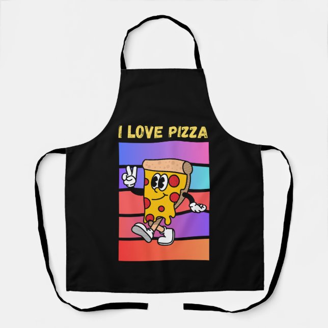 I love pizza. apron (Front)