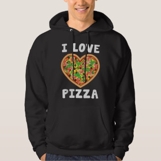 I Love Pizza Food Lovers Heart Gift Funny  Hoodie