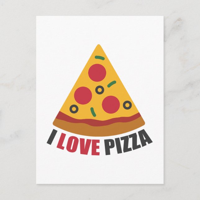 I LOVE PIZZA HOLIDAY POSTCARD (Front)