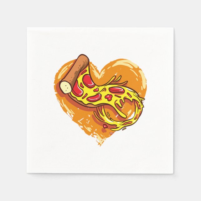 I Love Pizza Napkin (Front)