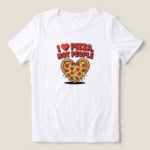 I Love Pizza Not People Pizza Lover Tri-Blend Shirt