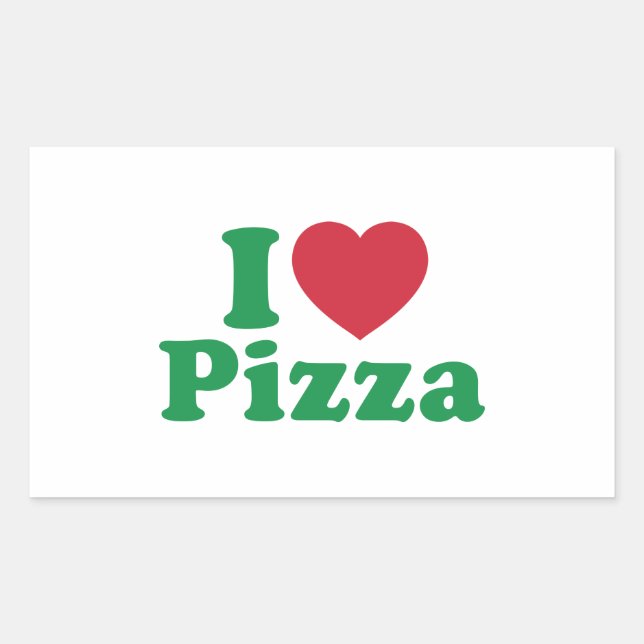 I Love Pizza Sticker (Front)
