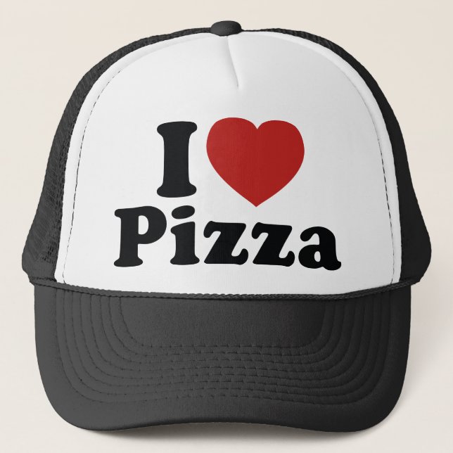 I Love Pizza Trucker Hat (Front)