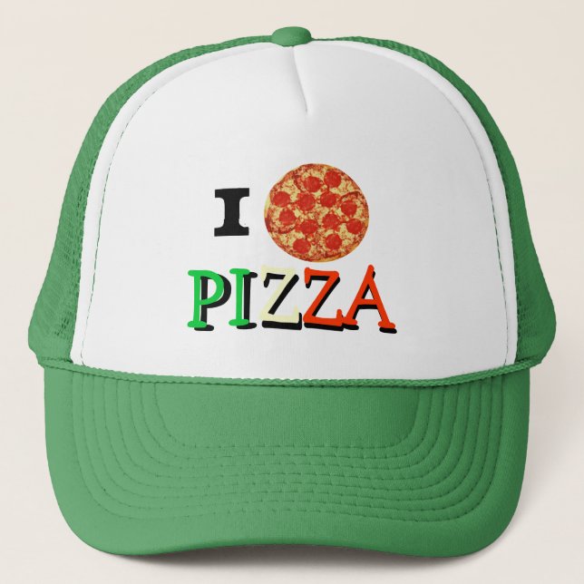 I love Pizza Trucker Hat (Front)