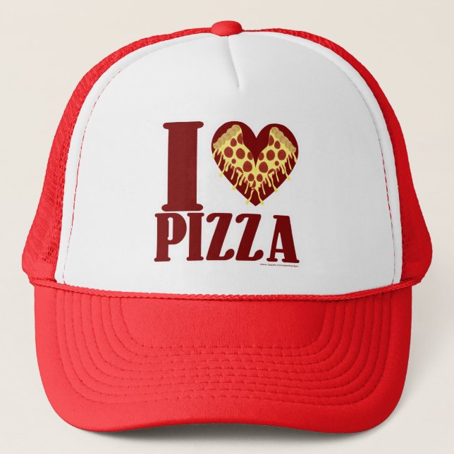 I Love Pizza Trucker Hat (Front)