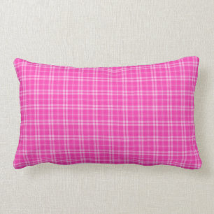 I Love Plaid- Pink Lumbar Pillow