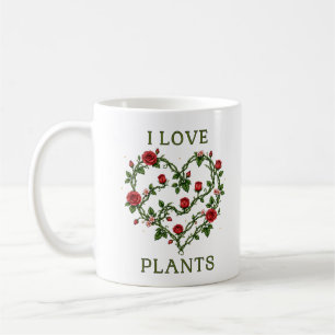 I Love Plants – Botanical Heart Coffee Mug