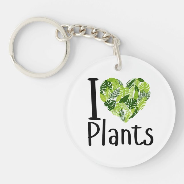 I Love Plants Keychain  (Front)