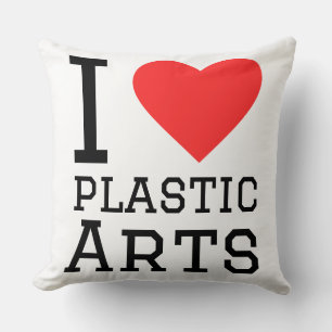 I love plastic arts  throw pillow