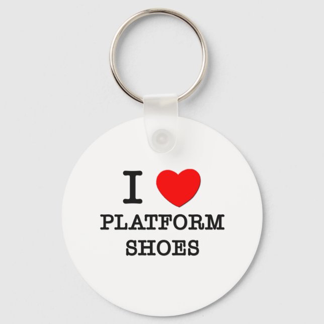 I Love Platform Shoes Keychain (Front)