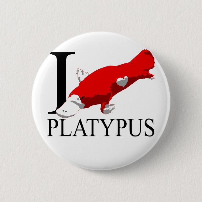 I Love Platypus Buttons (Front)