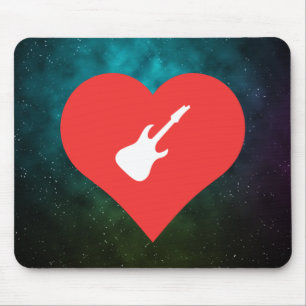 I Love Playing Electric Guitars Mouse Pad