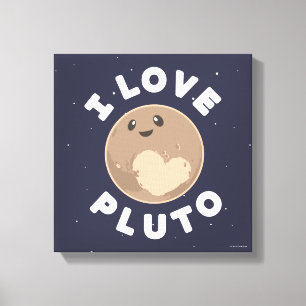 I Love Pluto Canvas Print