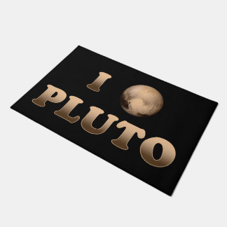 I Love Pluto Doormat