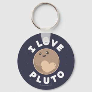 I Love Pluto Keychain