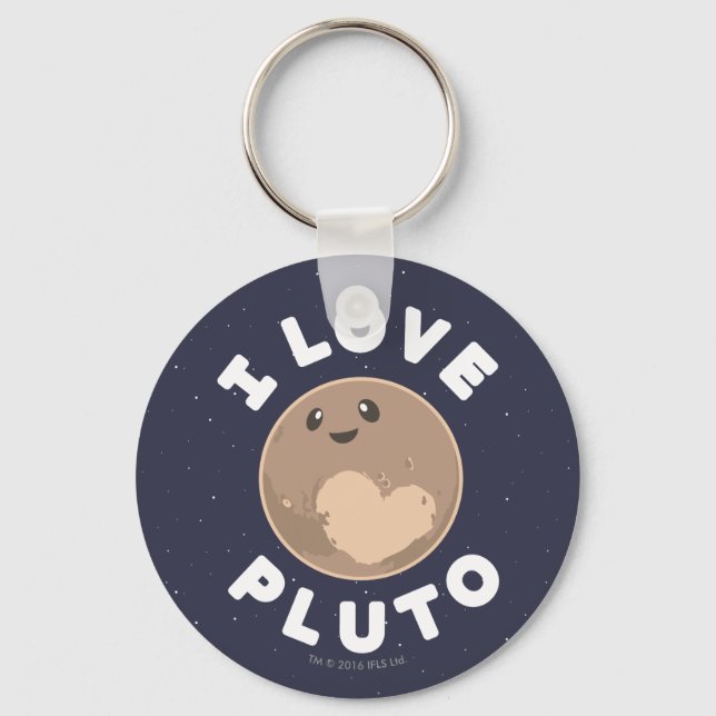 I Love Pluto Keychain (Front)