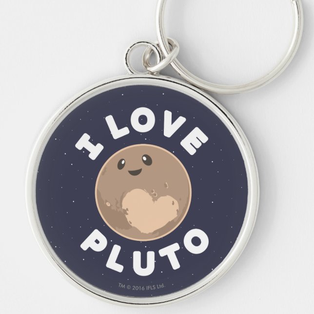 I Love Pluto Keychain (Front)