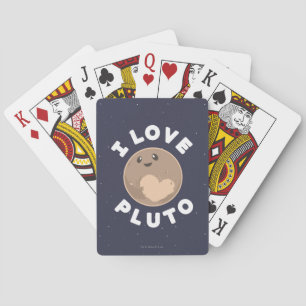 I Love Pluto Playing Cards